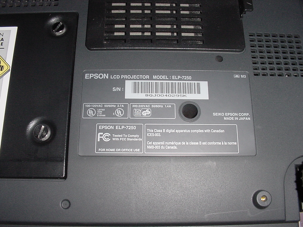 Epson ELP7250 Tag