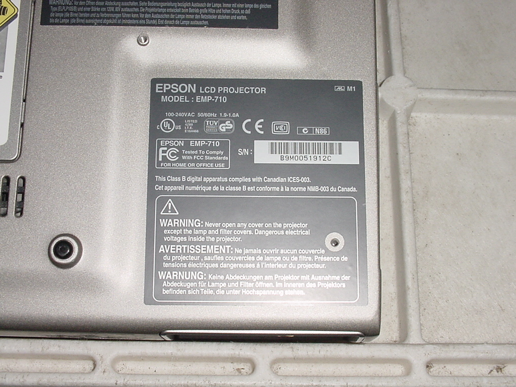 Epson EMP-710 Tag