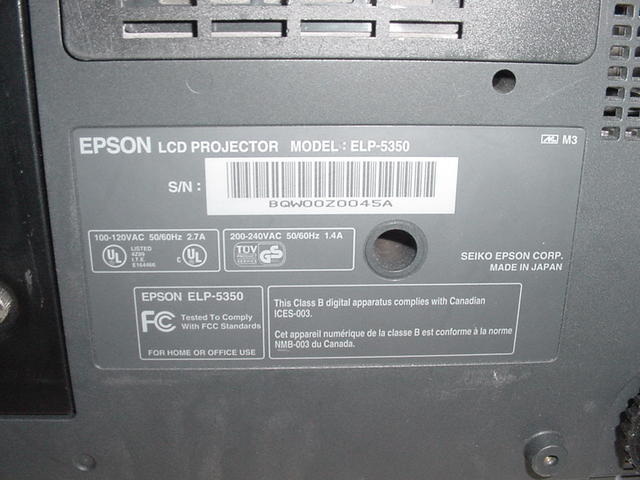 Epson ELP5350 Tag